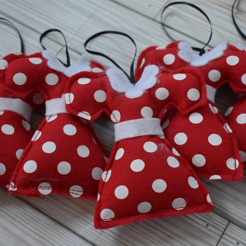 Minnie dress felt ornaments/ Christmas decor/ tree decor